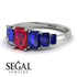 Emerald Cut Ruby Geometrical Ring - Briella No. 72 image 2