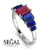 Emerald Cut Ruby Geometrical Ring - Briella No. 72 image 3