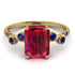 Emerald Cut Ruby Ring With Bezel - Alina No. 70 image 1