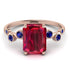 Emerald Cut Ruby Ring With Bezel - Alina No. 71 image 1