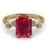 Emerald Cut Ruby Ring With Bezel - Alina No. 10 image 1