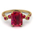 Emerald Cut Ruby Ring With Bezel - Alina No. 55 image 1