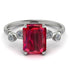 Emerald Cut Ruby Ring With Bezel - Alina No. 12 image 1