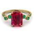 Emerald Cut Ruby Ring With Bezel - Alina No. 25 image 1