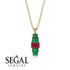 Emerald Cut Ruby Stairs Necklace - Briella No. 25 image 8