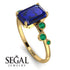 Emerald Cut Sapphire Ring With Bezel - Alina No. 28 image 2