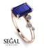 Emerald Cut Sapphire Ring With Bezel - Alina No. 14 image 2