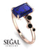 Emerald Cut Sapphire Ring With Bezel - Alina No. 44 image 2