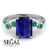 Emerald Cut Sapphire Ring With Bezel - Alina No. 30 image 10