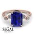 Emerald Cut Sapphire Ring With Bezel - Alina No. 14 image 10