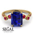 Emerald Cut Sapphire Ring With Bezel - Alina No. 58 image 10