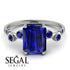 Emerald Cut Sapphire Ring With Bezel - Alina No. 75 image 10