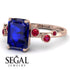 Emerald Cut Sapphire Ring With Bezel - Alina No. 59 image 3