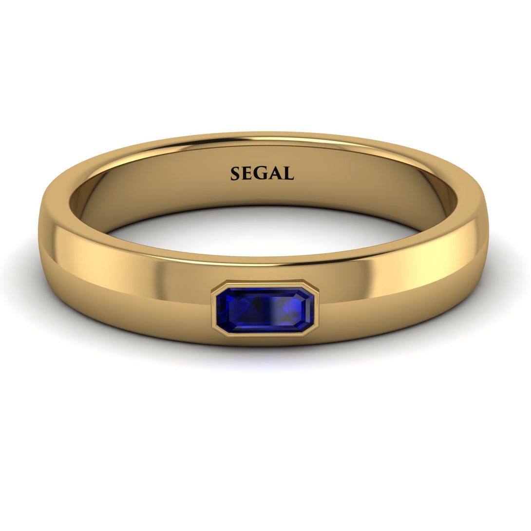 Emerald Cut Sapphire Band - Londyn No. 13