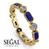 Emerald Cut Sapphire Bezel Eternity Ring - Genevieve No. 13 image 10