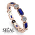 Emerald Cut Sapphire Bezel Eternity Ring - Genevieve No. 14 image 10