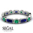 Emerald Cut Sapphire Bezel Eternity Ring - Genevieve No. 30 image 2
