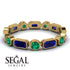 Emerald Cut Sapphire Bezel Eternity Ring - Genevieve No. 28 image 2