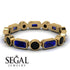 Emerald Cut Sapphire Bezel Eternity Ring - Genevieve No. 43 image 2