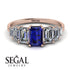 Emerald Cut Sapphire Geometrical Ring - Briella No. 14 image 15