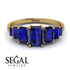 Emerald Cut Sapphire Geometrical Ring - Briella No. 73 image 15