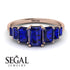 Emerald Cut Sapphire Geometrical Ring - Briella No. 74 image 15