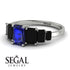 Emerald Cut Sapphire Geometrical Ring - Briella No. 45 image 2