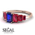 Emerald Cut Sapphire Geometrical Ring - Briella No. 59 image 2
