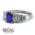 Emerald Cut Sapphire Geometrical Ring - Briella No. 15 image 2