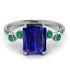 Emerald Cut Sapphire Ring With Bezel - Alina No. 30 image 1