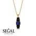 Emerald Cut Sapphire Stairs Necklace - Briella No. 43 image 8