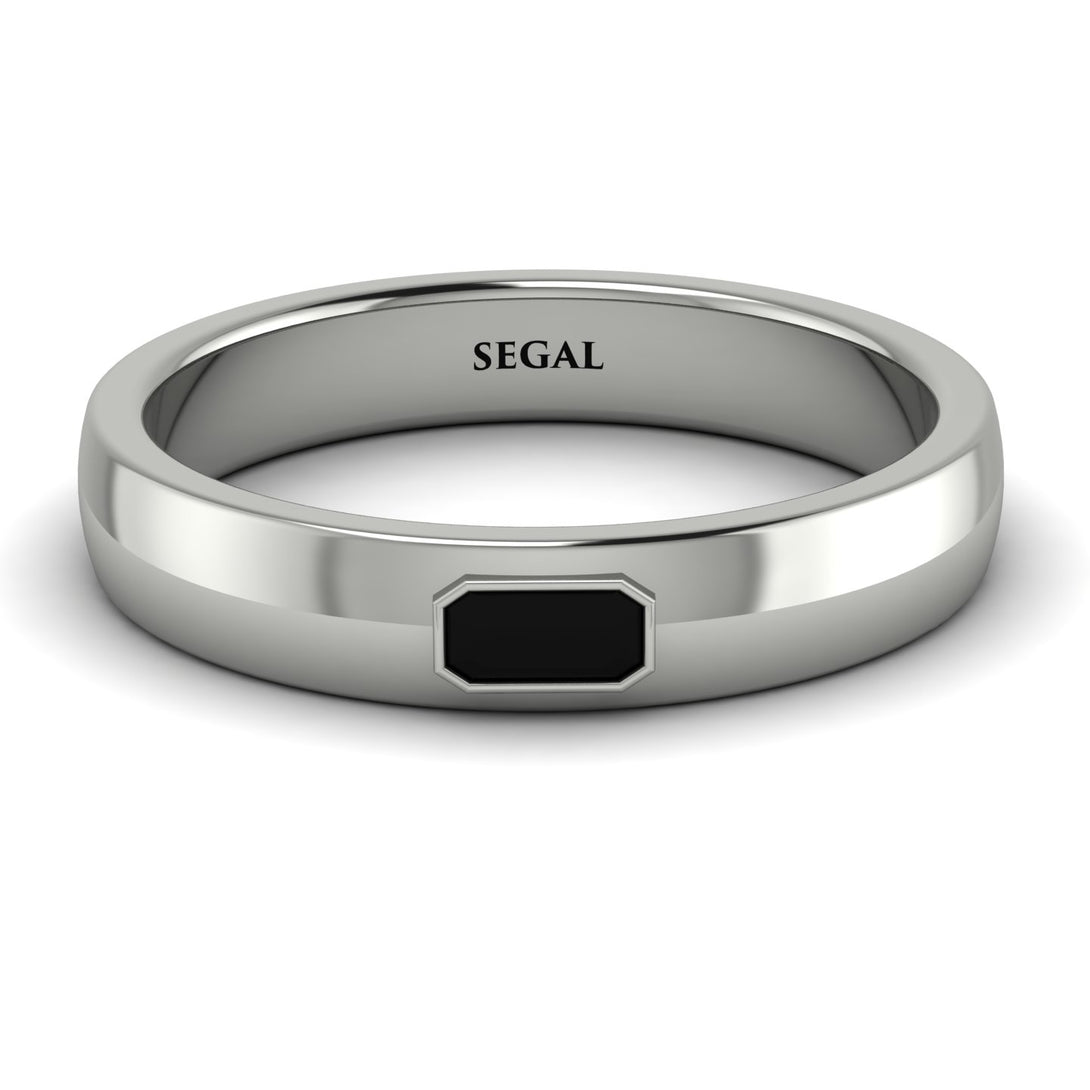 Emerald Cut Black Diamond Band - Londyn No. 9