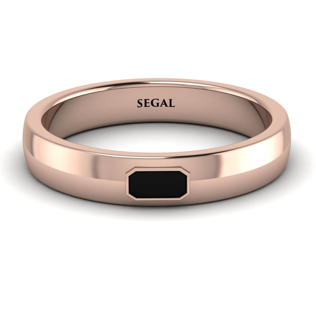 Emerald Cut Black Diamond Band - Londyn No. 8