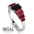 Emerald Cut Black Diamond Geometrical Ring - Briella No. 54 image 3