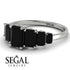 Emerald Cut Black Diamond Ring With Hidden Black Diamonds - Brynlee No. 9 image 11