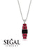 Emerald Cut Black Diamond Stairs Necklace - Briella No. 54 image 8