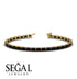Emerald Cut Black Diamond Tennis Bracelet - Rachel No. 7 image 6