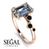 Emerald Cut Diamond Ring With Bezel - Alina No. 32 image 2