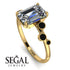 Emerald Cut Diamond Ring With Bezel - Alina No. 31 image 2