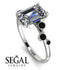 Emerald Cut Diamond Ring With Bezel - Alina No. 33 image 2