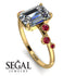 Emerald Cut Diamond Ring With Bezel - Alina No. 46 image 2