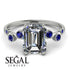 Emerald Cut Diamond Ring With Bezel - Alina No. 63 image 10