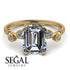Emerald Cut Diamond Ring With Bezel - Alina No. 1 image 10