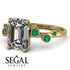 Emerald Cut Diamond Ring With Bezel - Alina No. 16 image 3