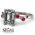 Emerald Cut Diamond Ring With Bezel - Alina No. 48 image 3