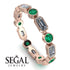 Emerald Cut Diamond Bezel Eternity Ring - Genevieve No. 17 image 10