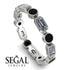 Emerald Cut Diamond Bezel Eternity Ring - Genevieve No. 33 image 10
