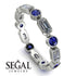 Emerald Cut Diamond Bezel Eternity Ring - Genevieve No. 63 image 10