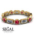 Emerald Cut Diamond Bezel Eternity Ring - Genevieve No. 46 image 2