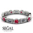 Emerald Cut Diamond Bezel Eternity Ring - Genevieve No. 48 image 2